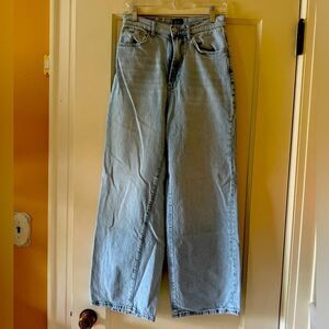 BDG faded blue high waisted wide leg denim jeans - 28